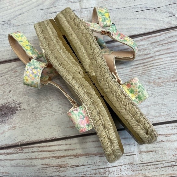 LoveShackFancy x Manebi Espadrille Hiking Sandals Pastel Floral Size 40 / US 10 - Picture 3 of 6